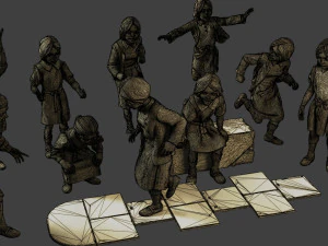 Ww2 Gadis Kasual CG1 Paket 1 Model Cetak 3D