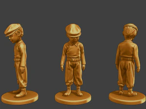 Повседневный маленький мальчик времен Второй мировой войны CLB1 001 3D Принт Модель