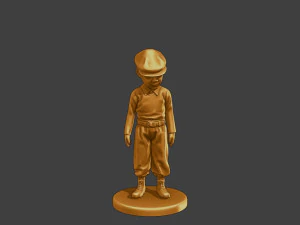 Ww2 L&auml;ssiger kleiner Junge CLB1 001 3D Druckmodell