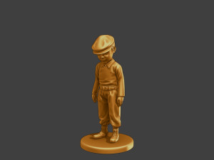Ww2 Casual Little Boy CLB1 001 Modèles 3D en vedette