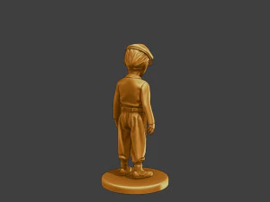 Ww2 L&auml;ssiger kleiner Junge CLB1 001 3D Druckmodell