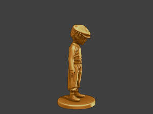 Ww2 Casual Little Boy CLB1 001 Modèles 3D en vedette