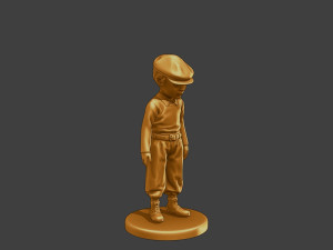 Ww2 Casual Little Boy CLB1 001 Modèles 3D en vedette