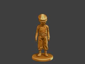 Ww2 Casual Little Boy CLB1 001 Modèles 3D en vedette
