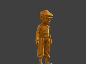 Ww2 Casual Little Boy CLB1 001 Modèles 3D en vedette