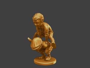 Ww2 Casual Little Boy CLB1 0056 Modello di stampa 3D