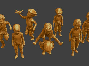 Ww2 Casual Little Boy CLB1 Pack 1 3D Print Model
