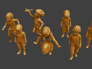 Ww2 Casual Little Boy CLB1 Pack 1 3D Print Model