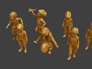 Ww2 Casual Little Boy CLB1 Pack 1 3D Print Model