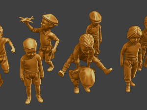 Ww2 Casual Little Boy CLB1 Pack 1 3D Print Model