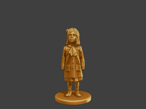 Ww2 Casual Little Girl CLG1 001 Model Cetak 3D