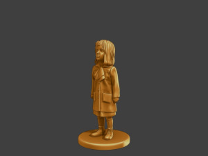 Ww2 Casual Little Girl CLG1 001 Model Cetak 3D