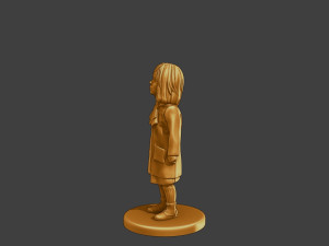 Ww2 Casual Little Girl CLG1 001 Model Cetak 3D