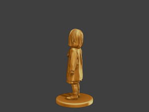Ww2 Casual Little Girl CLG1 001 Model Cetak 3D
