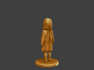 Ww2 Casual Little Girl CLG1 001 Model Cetak 3D