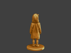Ww2 Casual Little Girl CLG1 001 Model Cetak 3D