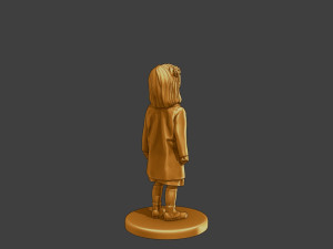 Ww2 Casual Little Girl CLG1 001 Model Cetak 3D