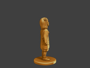 Ww2 Casual Little Girl CLG1 001 Model Cetak 3D