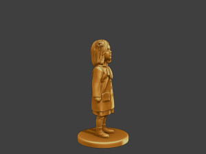 Ww2 Casual Little Girl CLG1 001 Model Cetak 3D