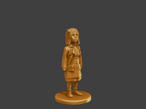Ww2 Casual Little Girl CLG1 001 Model Cetak 3D
