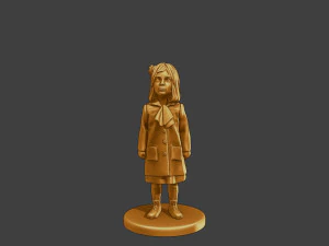 Ww2 Casual Little Girl CLG1 001 3D Print Model