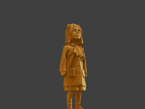 Ww2 Casual Little Girl CLG1 001 Model Cetak 3D