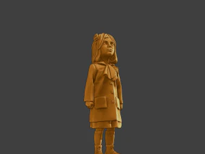 Ww2 Casual Little Girl CLG1 001 3D Print Model