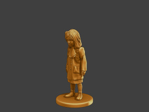 Ww2 Casual Little Girl CLG1 002 Model do druku 3D