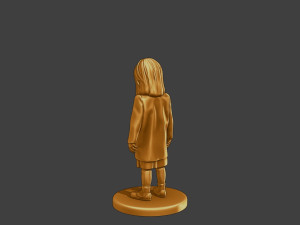 Ww2 Casual Little Girl CLG1 002 Model do druku 3D