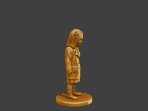 Ww2 Casual Little Girl CLG1 002 Model do druku 3D
