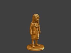 Ww2 Casual Little Girl CLG1 002 Model do druku 3D