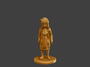 Ww2 Casual Little Girl CLG1 002 Model do druku 3D