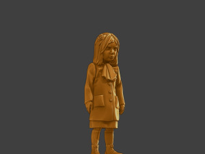 Ww2 Casual Little Girl CLG1 002 Model do druku 3D