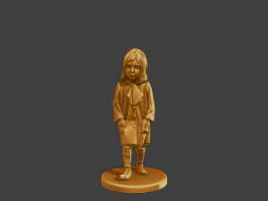 Ww2 Casual Little Girl CLG1 006 3D Print Model