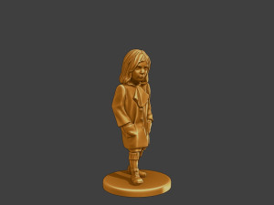 Ww2 Casual Little Girl CLG1 006 Model do druku 3D