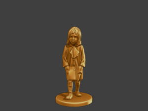 Ww2 Casual Little Girl CLG1 006 Model do druku 3D