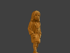 Ww2 Casual Little Girl CLG1 006 Model do druku 3D
