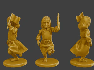 Ww2 L&auml;ssiges kleines M&auml;dchen CLG1 008 3D Druckmodell