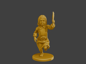 Ww2 Casual Little Girl CLG1 008 Model do druku 3D
