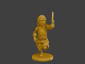 Bambina casual della Seconda Guerra Mondiale CLG1 008 Modello di stampa 3D