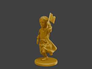 Ww2 Casual Little Girl CLG1 008 Model do druku 3D