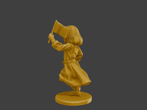 Bambina casual della Seconda Guerra Mondiale CLG1 008 Modello di stampa 3D