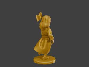 Bambina casual della Seconda Guerra Mondiale CLG1 008 Modello di stampa 3D