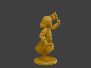 Bambina casual della Seconda Guerra Mondiale CLG1 008 Modello di stampa 3D