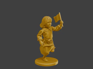 Bambina casual della Seconda Guerra Mondiale CLG1 008 Modello di stampa 3D