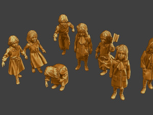 Ww2 Casual Little Girl CLG1 Pack 1 3D 프린트 모델