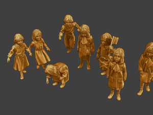 Ww2 Casual Little Girl CLG1 Pack 1 3D 프린트 모델