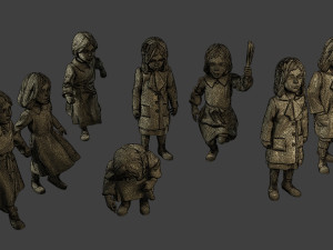 Ww2 Casual Little Girl CLG1 Pack 1 3D 프린트 모델