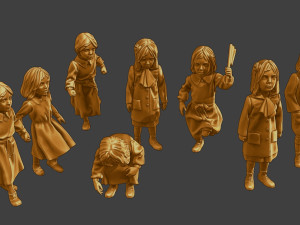 Ww2 Casual Little Girl CLG1 Pack 1 3D 프린트 모델
