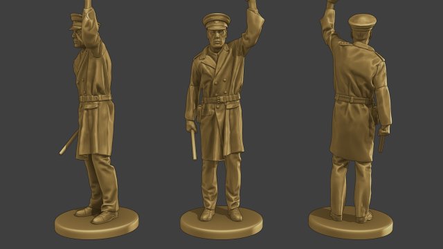 CzechoSlovak Communist Police CCP1 1 3D Принт Модель .c4d .max .obj .3ds .fbx .stl .blend 
